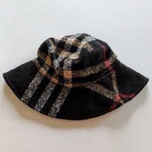 Burberry London Bucket Hat - Wool - Black Nova Check - Size M - Made in England